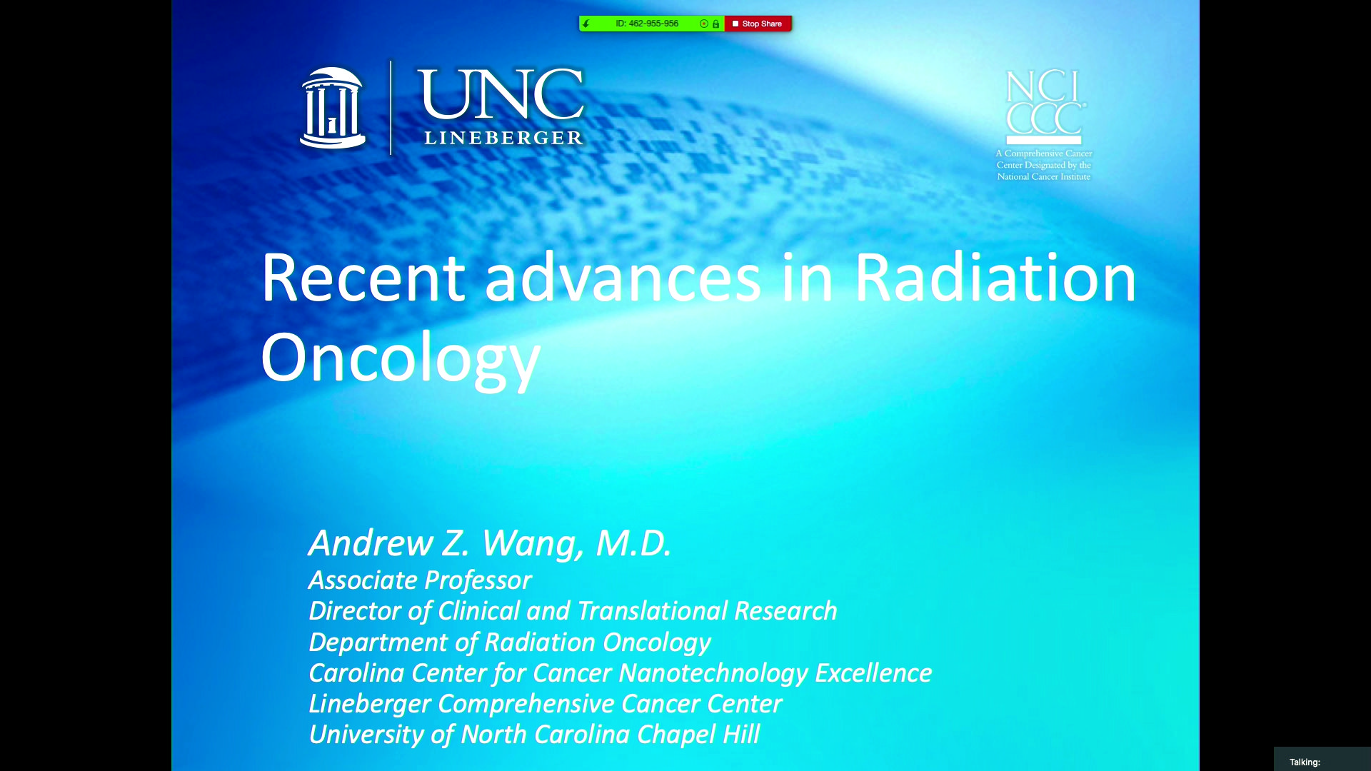 Recent advances in Radiation Oncology . A. Z. Wang - 20191218